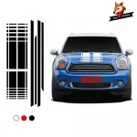 Racing Stripe Body Kit Decal Car Stickers Car Hood Trunk Rear Side Skirt for Mini Cooper Countryman R60 2013-2016